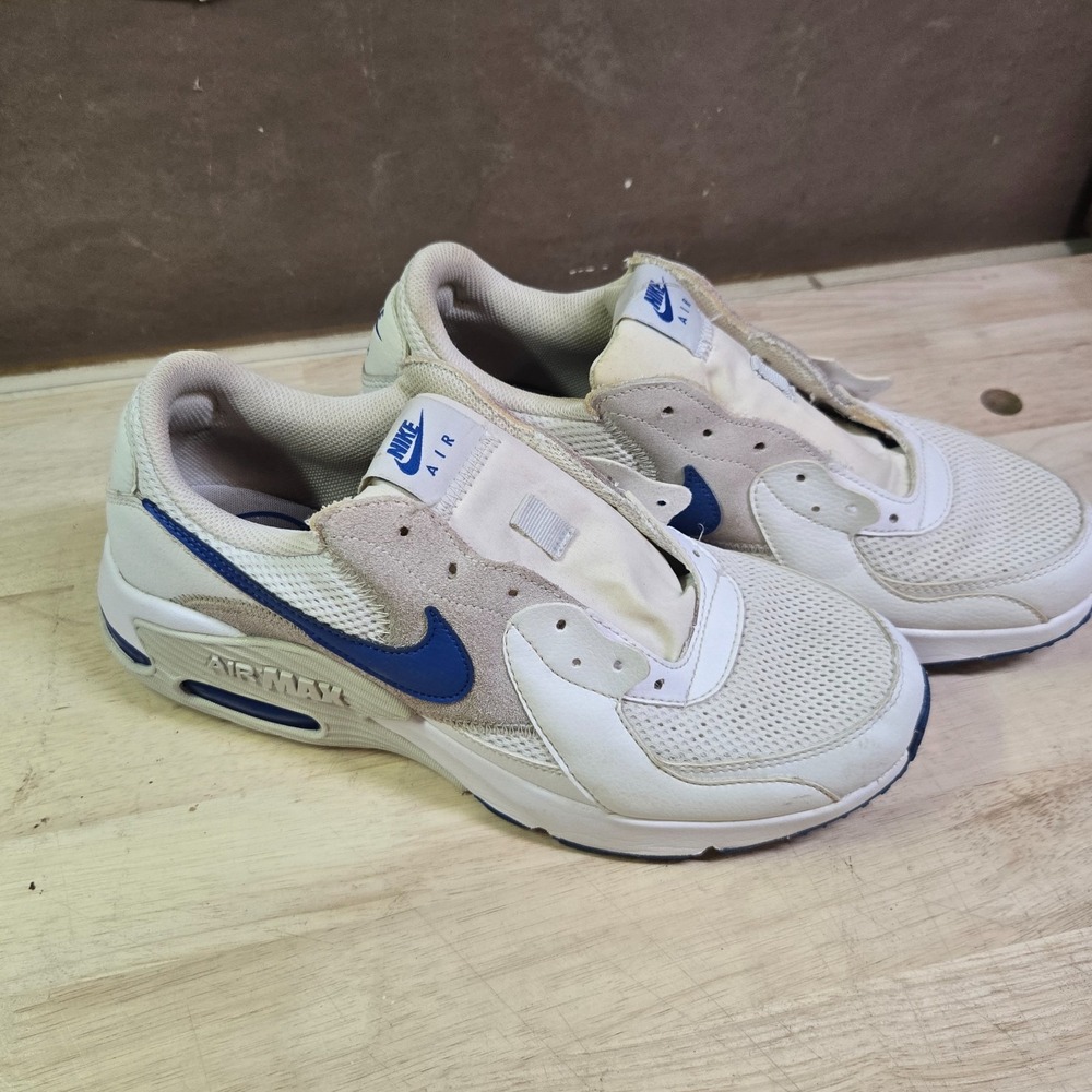 Nike Air Max Excee Men's Size 9.5 White Game Royal Blue Athletic Gym Sneakers